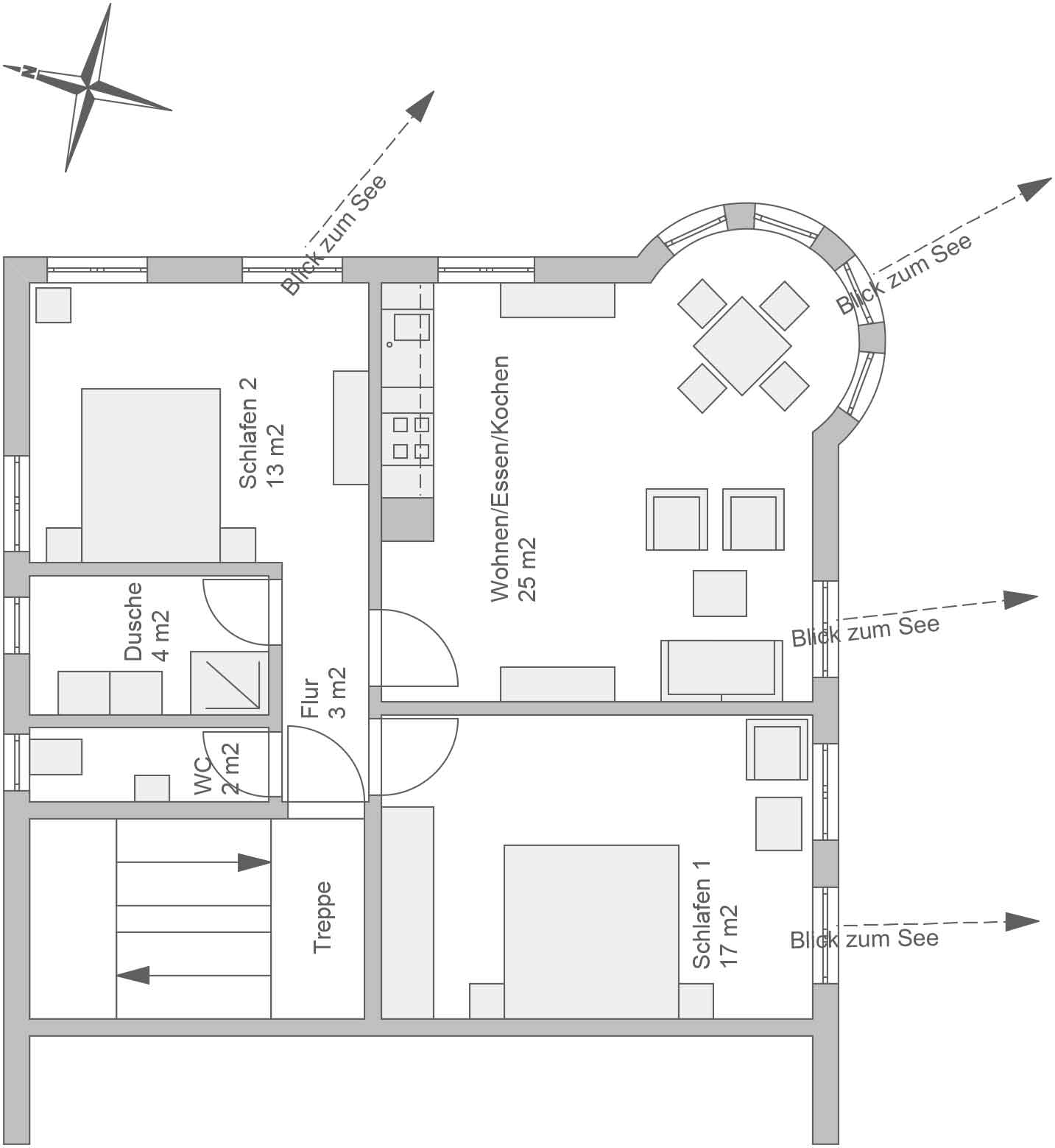 Ferienwohnung Akelei  Hof Geiger, Grundreiss 