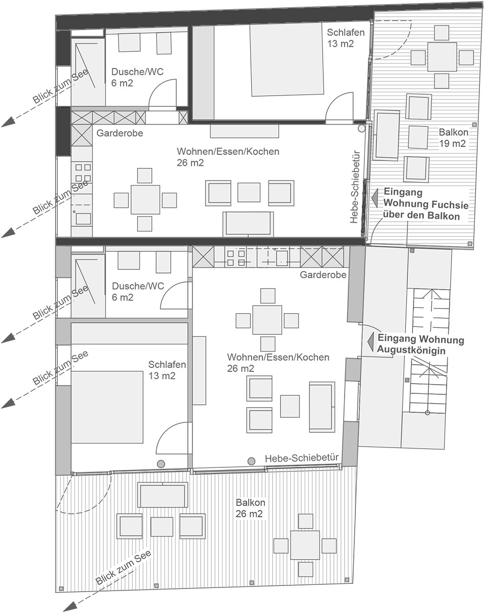 Ferienwohnung Fuchsie Grundriss